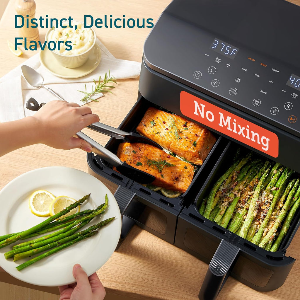 COSORI Dual Air Fryer 9Qt 10-in-1for Easy Cooking Dishwasher Safe wourant