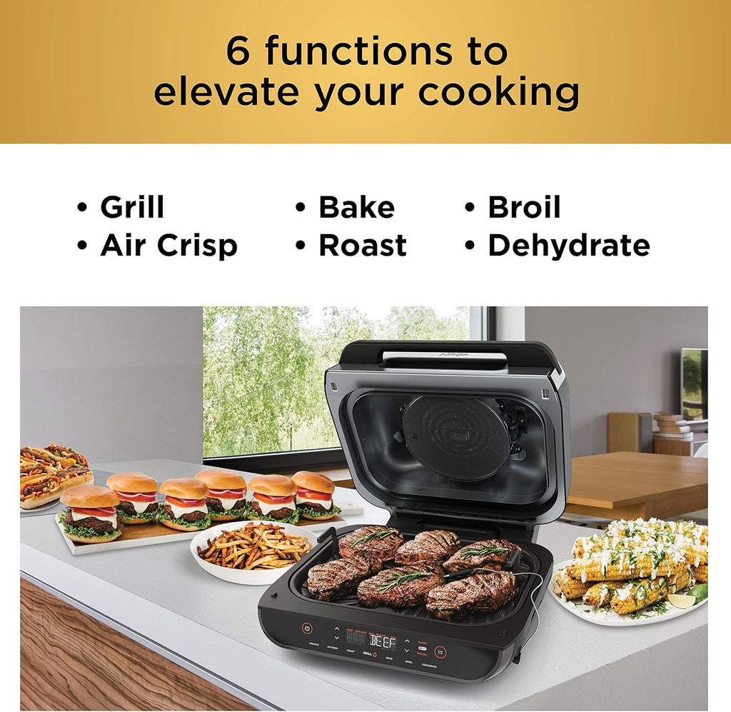 Ninja Foodi Smart XL 6-in-1 Indoor Grill with Air Fry, Bake, Roast, Broil, and Dehydrate, Smart Thermometer wourant