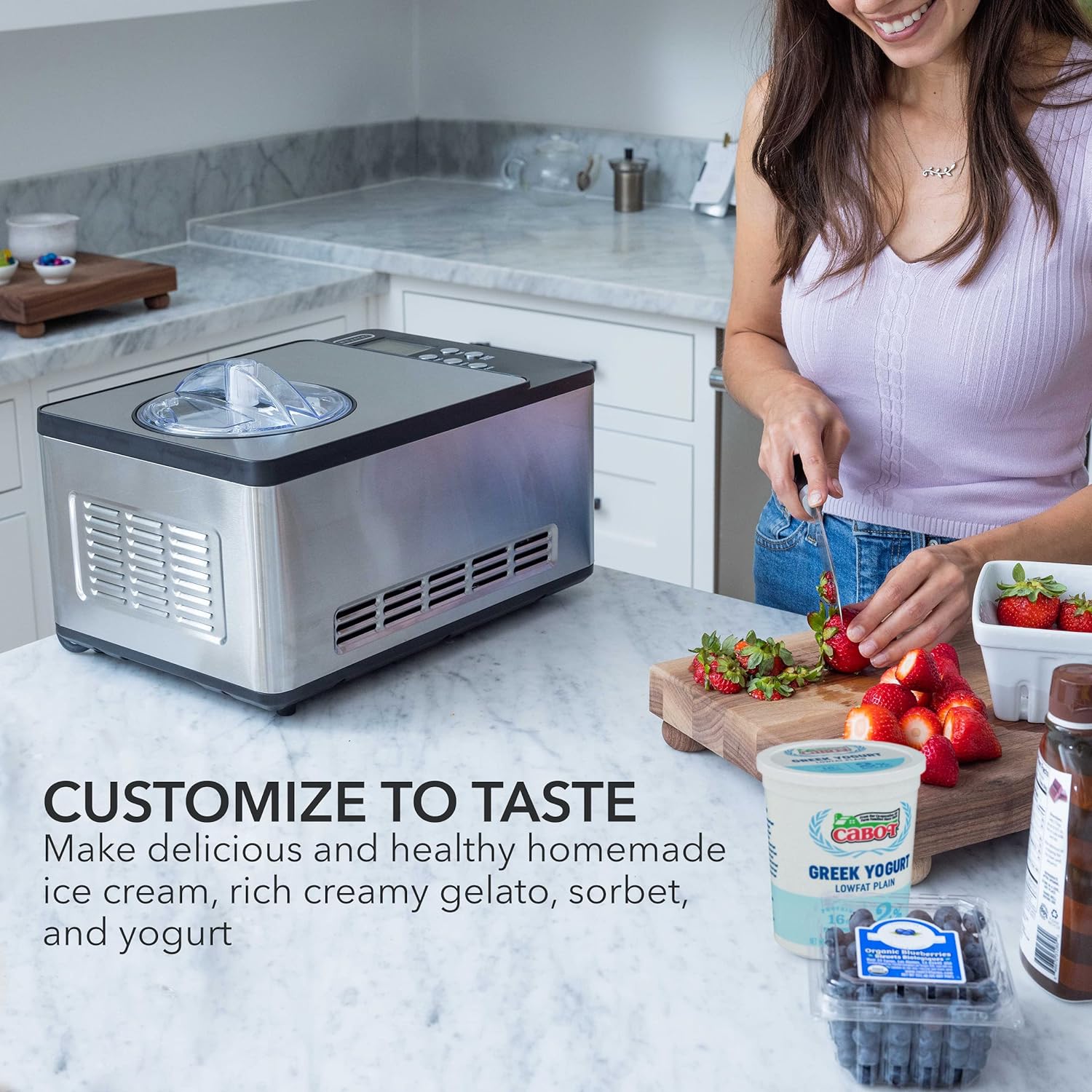 Whynter ICR-300SS 0.5-Quart Stainless Steel Rolled Ice Cream Maker With Compressor wourant