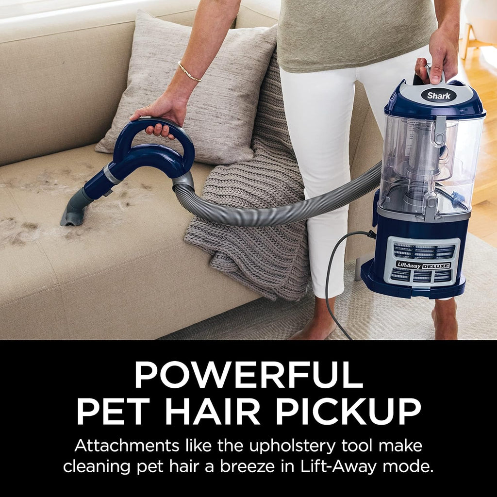 Upright Vacuum Navigator Lift-Away Deluxe with Large Dust Cup Capacity HEPA Filter Swivel Steering Upholstery Tool & Crevice Tool wourant