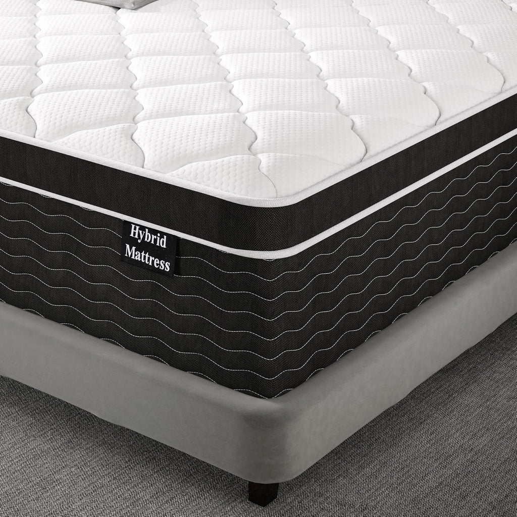 Full Size Mattress, 10 inch Full Bed Mattress in a Box, Medium Plush Hybrid Mattresses with Gel Memory Foam and Pocket Springs, Pressure Relief & Upgraded Support, Cooling and Breathable wourant