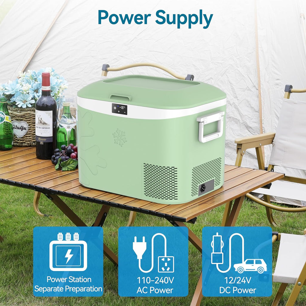 Car Fridge Portable 12 Volt Refrigerator 23 Quart (22 Liter) Freezer Compressor Cooler 12V/24V DC wourant