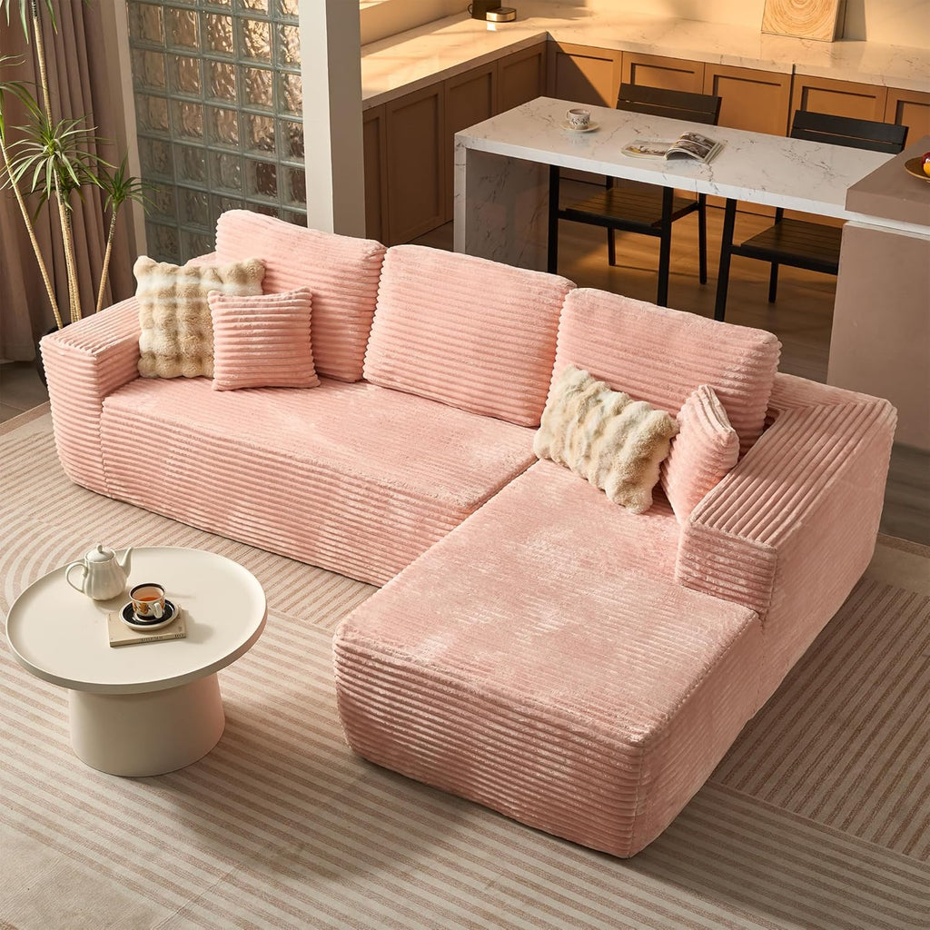 Ovios 104" Cloud Section Sofa L-shaped lounge chair, modern modular sofa wourant