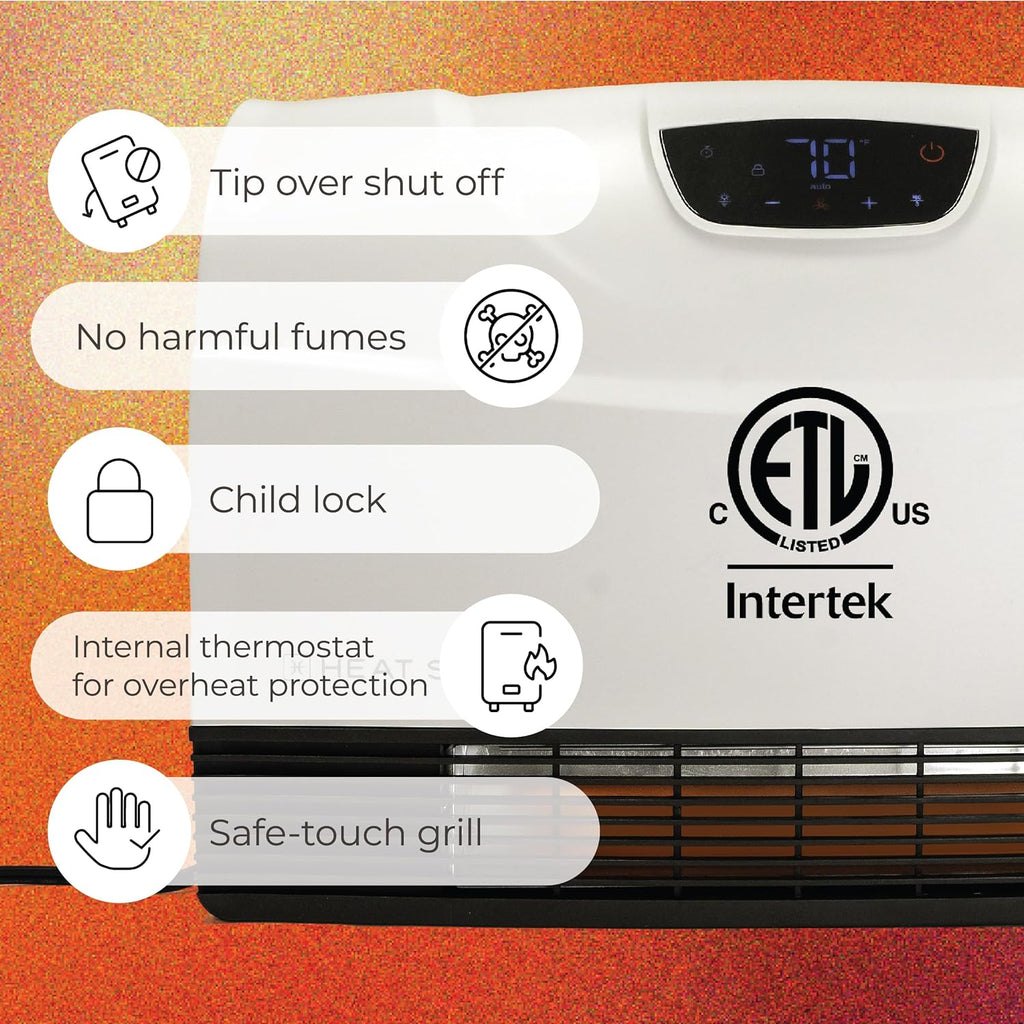 Heat Storm HS-1500-PHX-WIFI Infrared Heater, Wifi Wall Mounted wourant