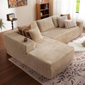 ovios 104" Cloud Sectional Couch with L-Shape Chaise,Modern Modular Sofa with Deep Seat, Upholstered Couches for Living Room Bedroom,No Assembly Required, Grey (Plush Corduroy Fabric) wourant