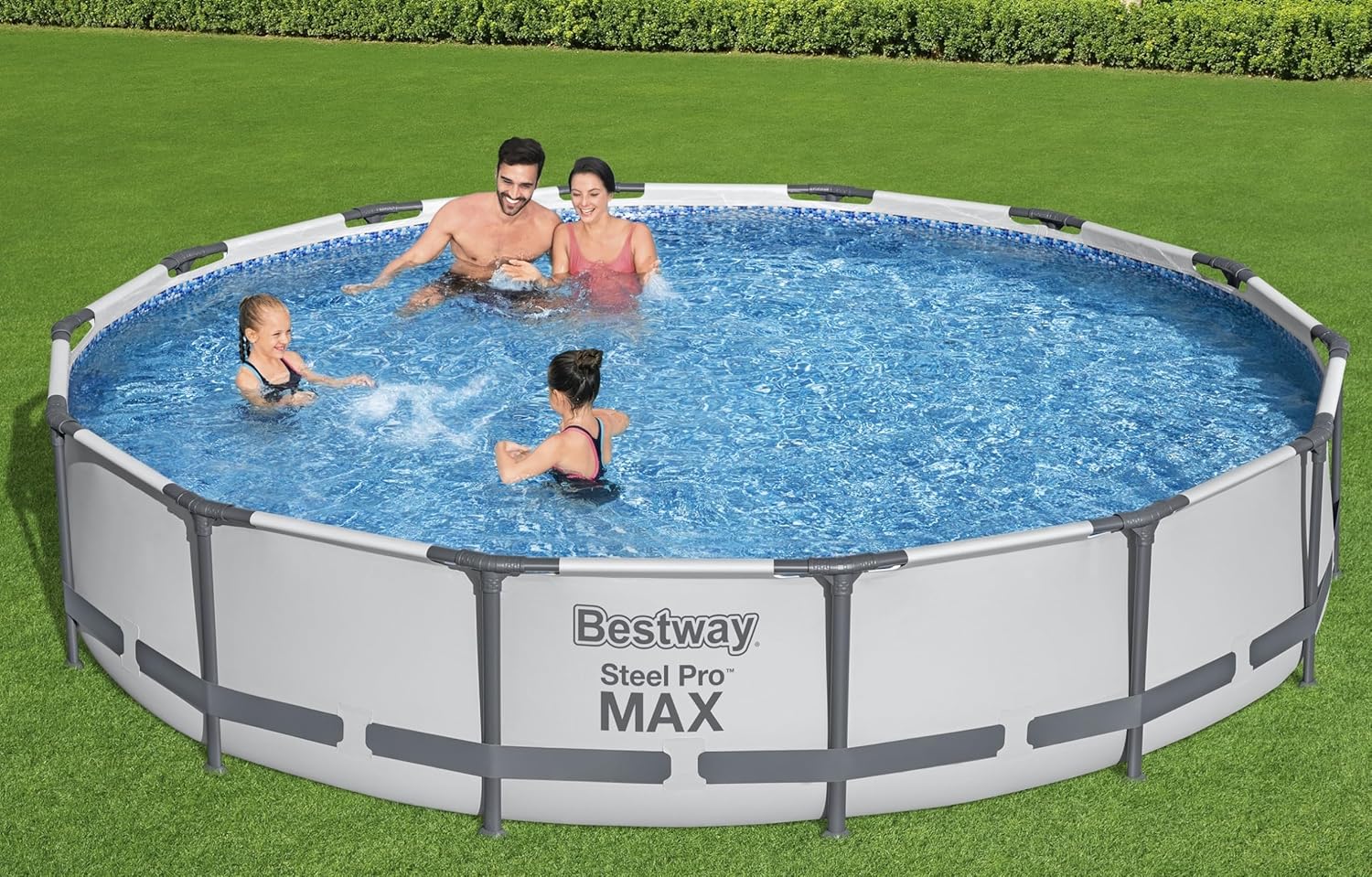 Steel Pro MAX 10 Foot x 30 Inch Round Metal Frame Above Ground Outdoor Backyard Swimming Pool Set with 330 GPH Filter Pump wourant