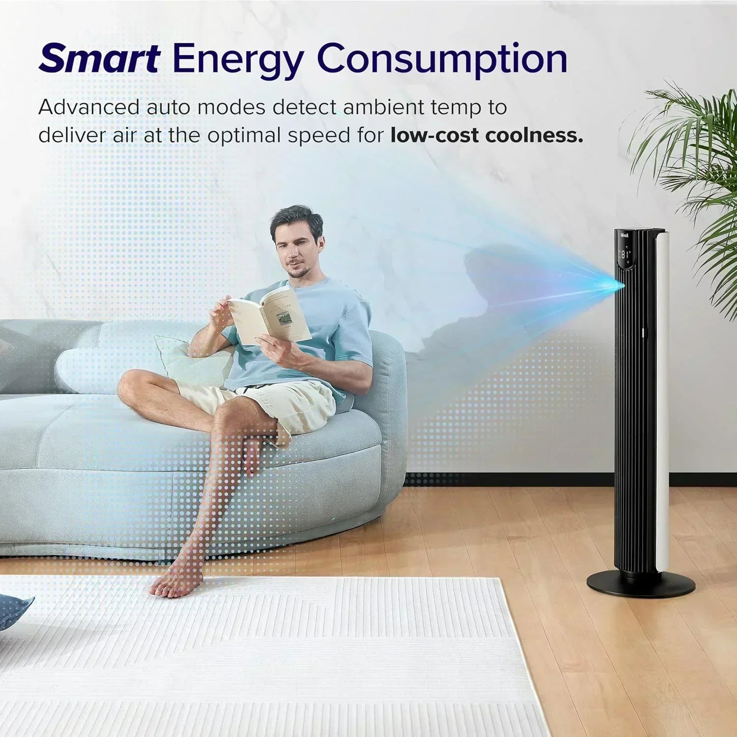 LEVOIT Tower Fan for Bedroom Standing Fan with 28dB Quiet for Sleep Remoter 12H Timer wourant