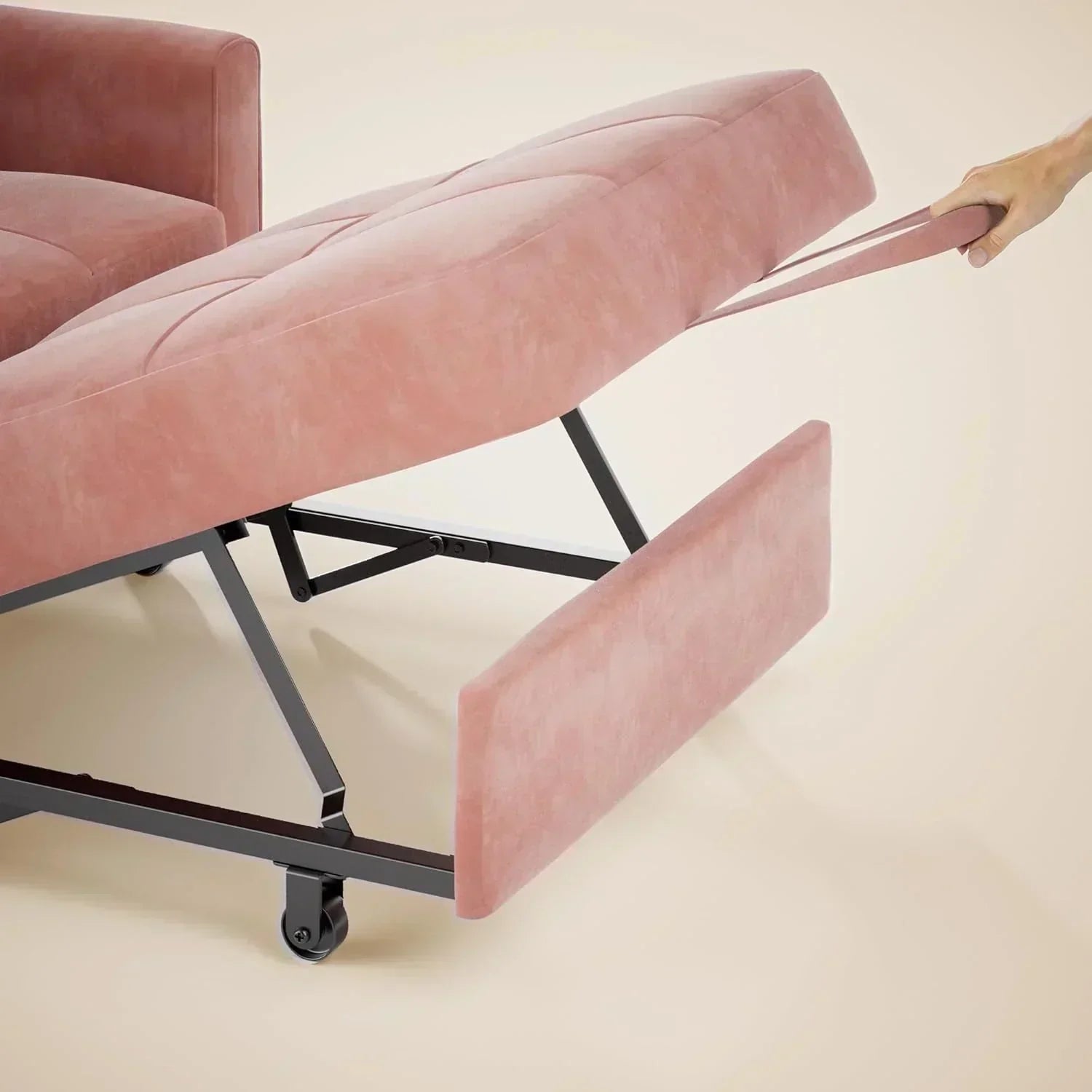 Sofa Bed Chair 3 in 1 Convertible Pullout Single Sleeper Chair Bed Spacious Multifunctional Sofa wourant
