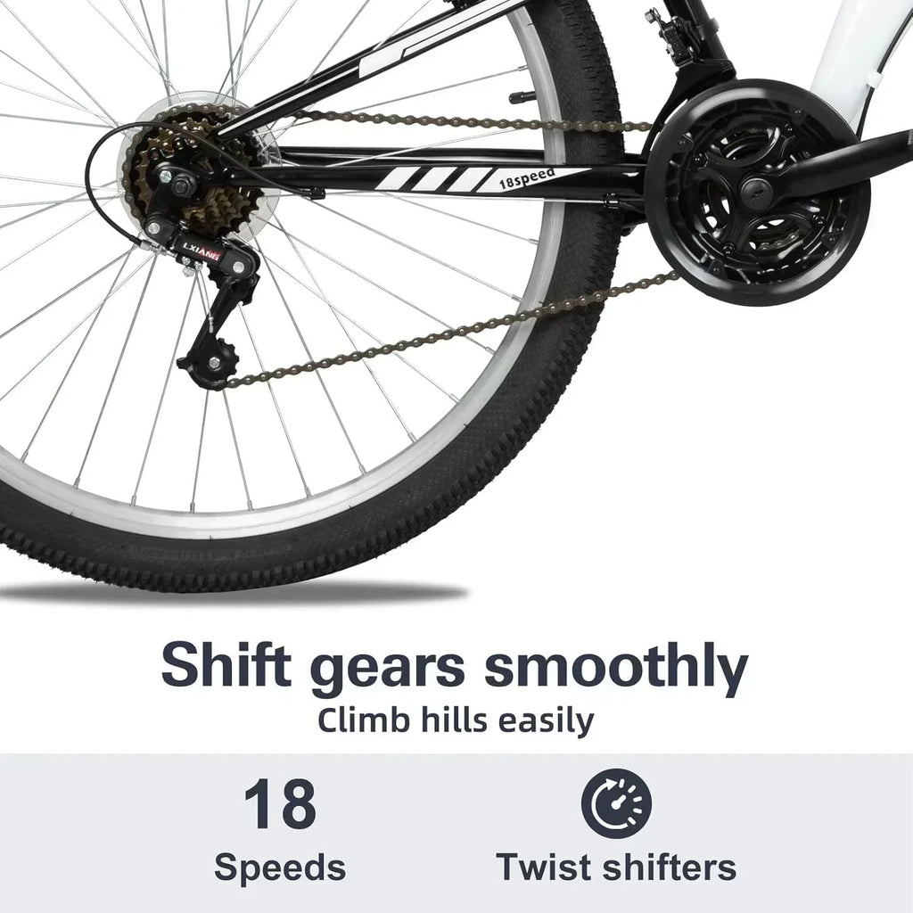 WEIZE Mountain Bike 26 27.5 inch Outdoor Hybrid Bikes 18-Speed High-Carbon Steel Full Suspension wourant