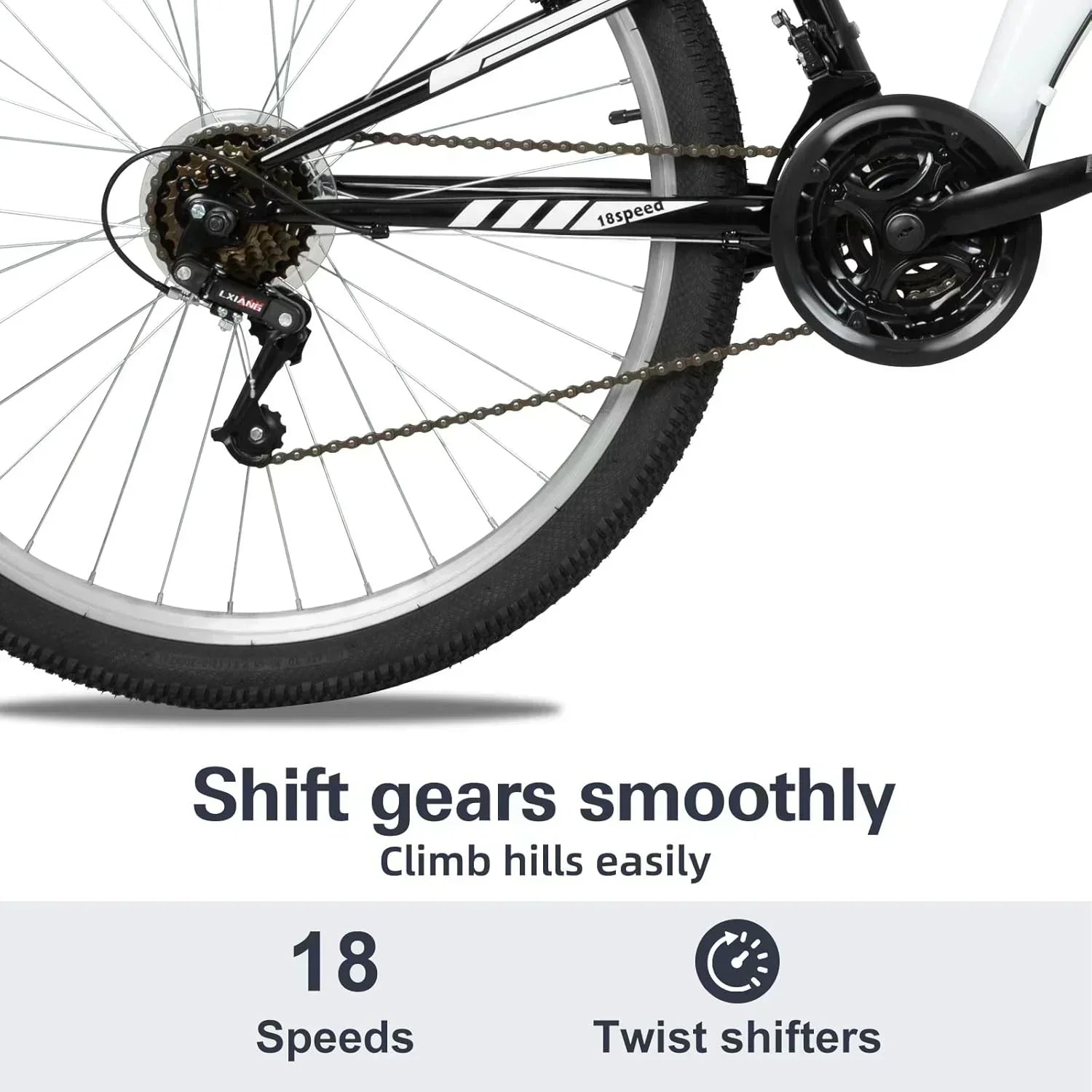 WEIZE Mountain Bike 26 27.5 inch Outdoor Hybrid Bikes 18-Speed High-Carbon Steel Full Suspension wourant