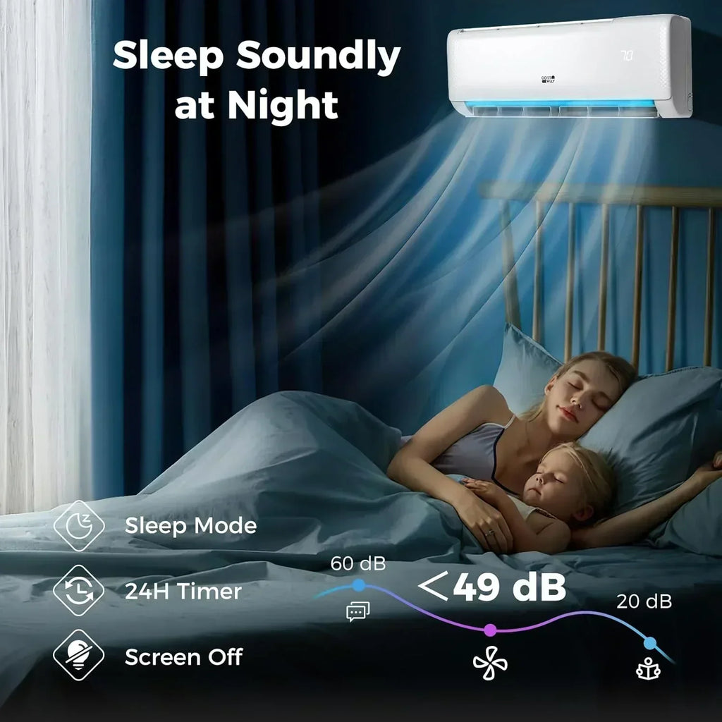 COSTWAY 12000BTU Mini Split Air Conditioner Heater 20 SEER2 115V Wall-Mounted Ductless wourant