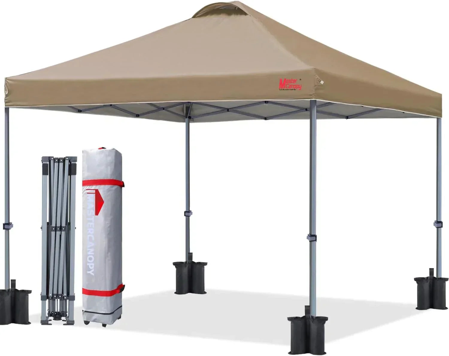 Durable Pop-up Canopy Tent with Roller Bag (10x10 Black) wourant