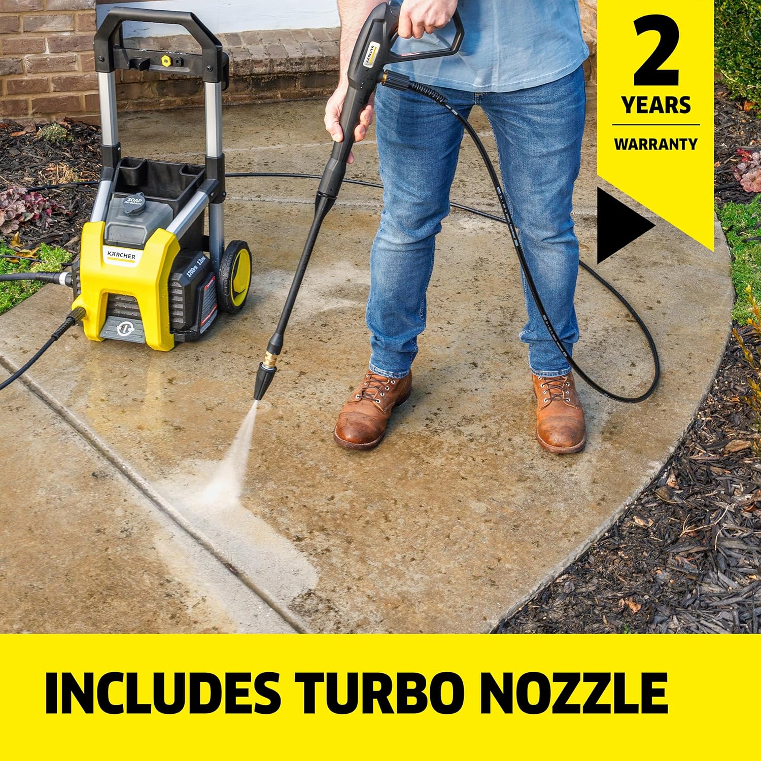 Kärcher Pressure Washer K1700 3 nozzles detergent box wourant