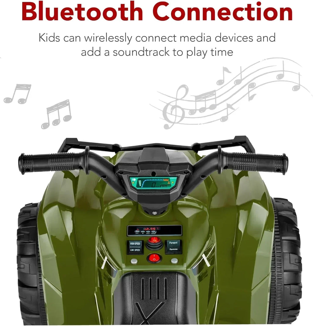 Best Choice Products 12V Kids Ride-On Electric ATV 4-Wheeler Quad Car Toy Bluetooth Audio wourant