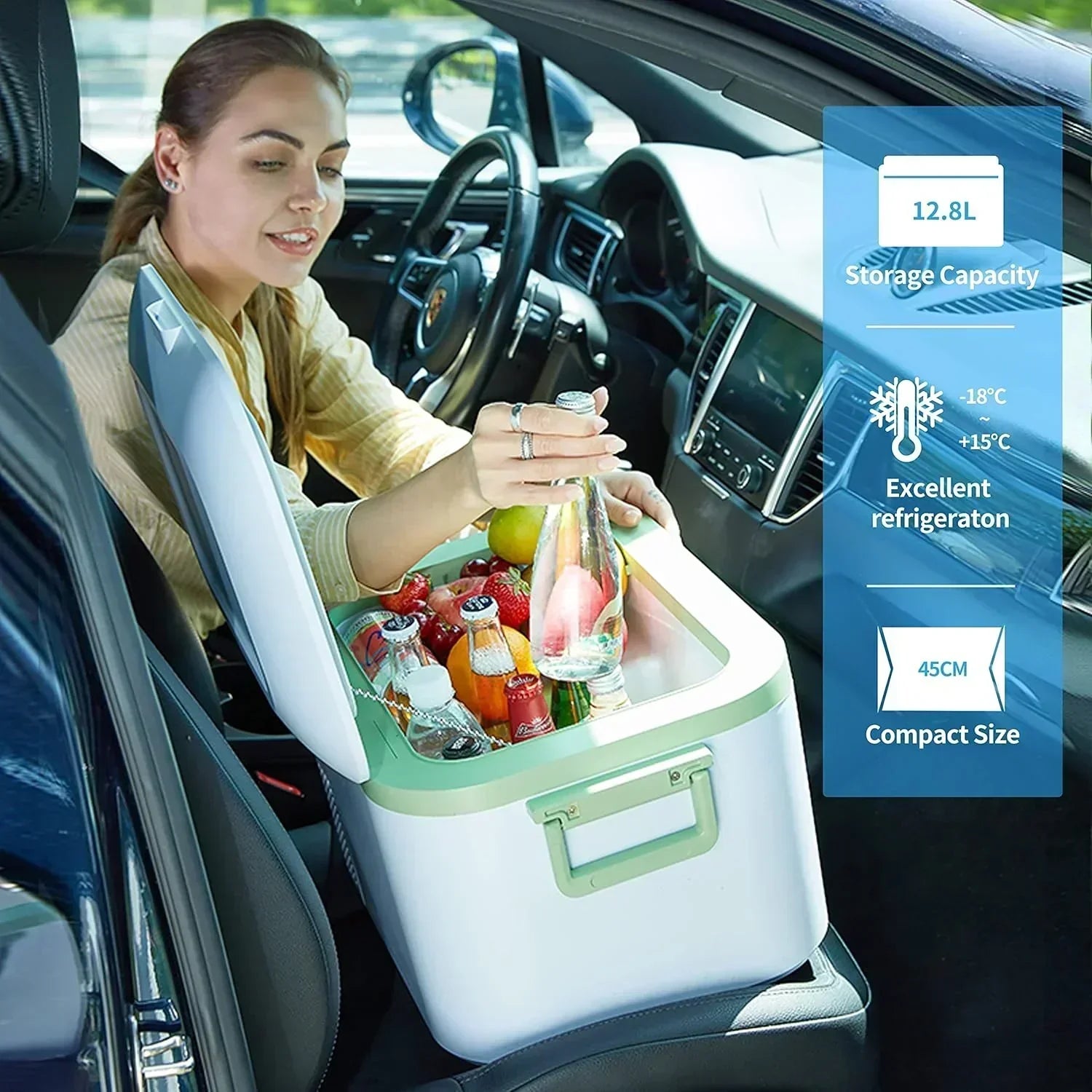 Car Fridge Portable 12 Volt Refrigerator 23 Quart (22 Liter) Freezer Compressor Cooler 12V/24V wourant