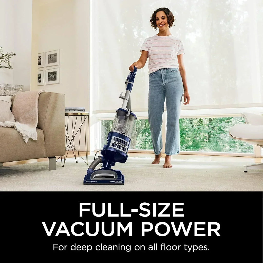 Upright Vacuum Navigator Lift-Away Deluxe Capacity HEPA Filter Swivel Steering Upholstery Tool wourant