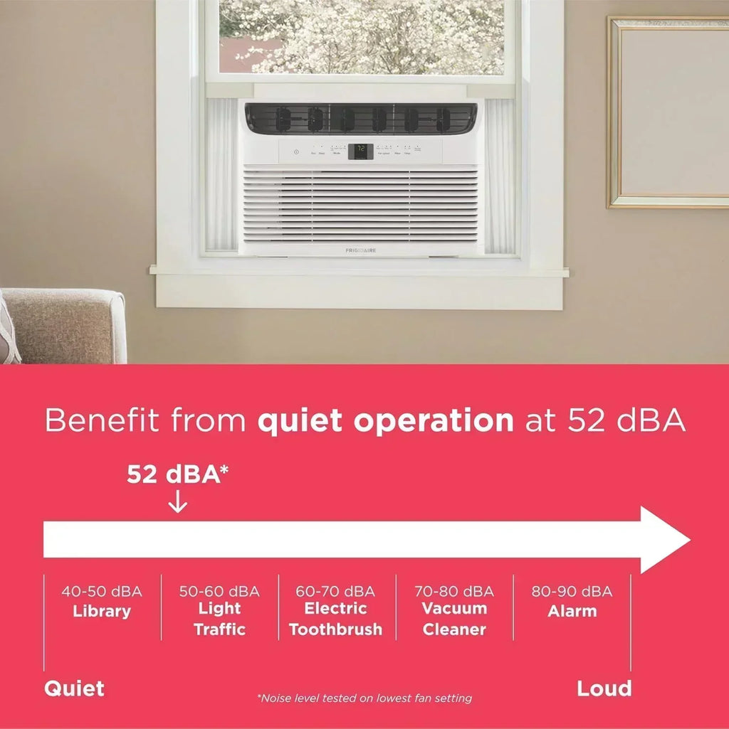 Frigidaire 5,000 BTU Window Air Conditioner Remote Control Cools Up to 150 Sq. Ft. Quiet Operation wourant