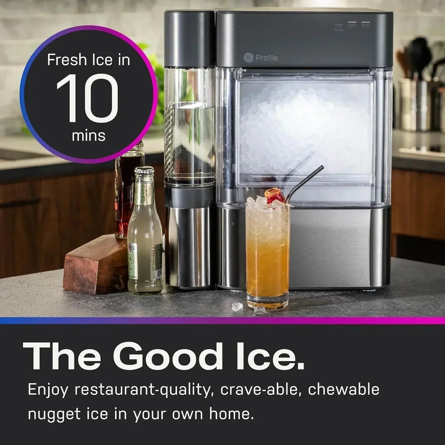 GE Profile Opal 2.0 with 0.75 Gallon Tank Chewable Crunchable Countertop Nugget Ice Maker wourant