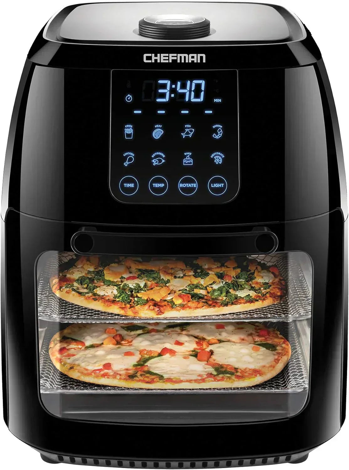 Chefman Compact 6.3-Quart Digital Air Fryer with Rotisserie Dehydrator and Convection Oven wourant