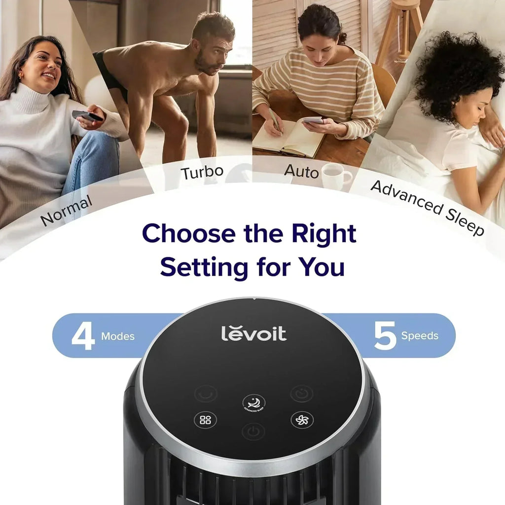 LEVOIT Tower Fan for Bedroom Standing Fan with 28dB Quiet for Sleep Remoter 12H Timer wourant