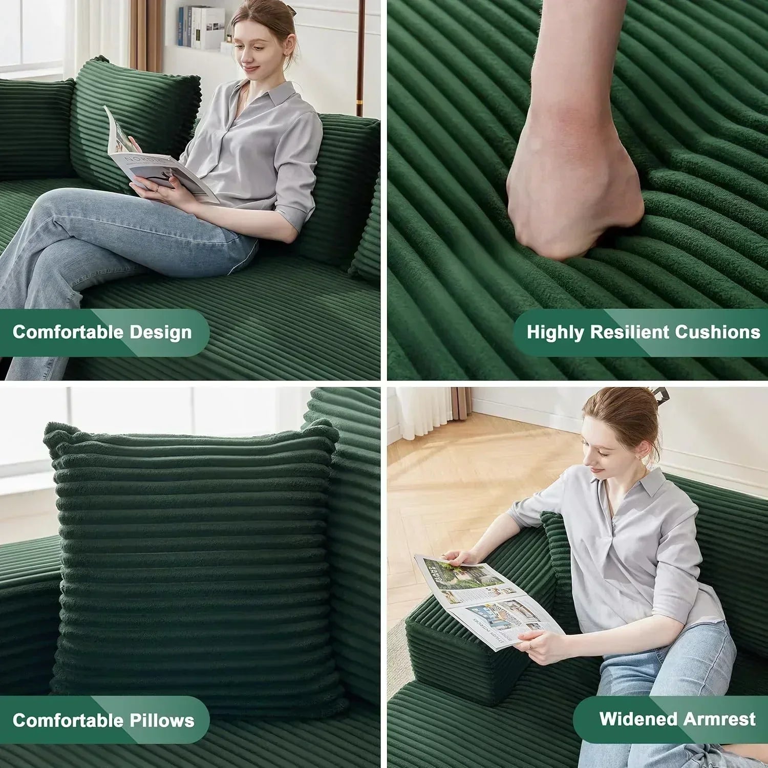 110-inch cloud sofa boneless sofa in the living room modular sofa with deep seats wourant