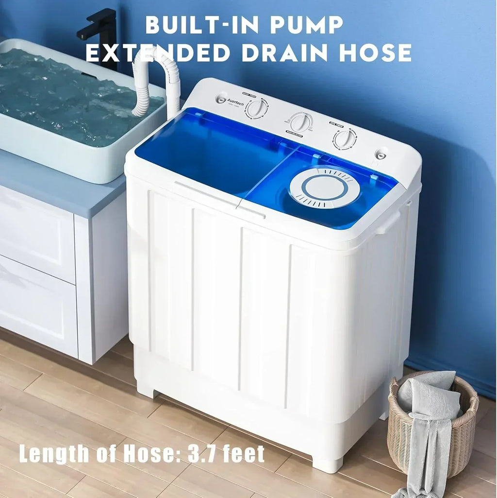 Auertech Portable Washing Machine 28lb Twin Tub Washing Machine Compact Washing Machine wourant