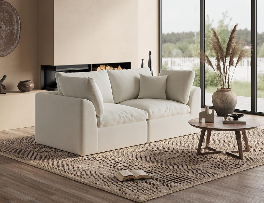 110 inch cloud sectional sofa for living room convertible L-shaped sofa 3 seater sectional sofa wourant