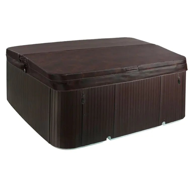 Lifesmart Spas 110 Volt 7 Person 22 Jet Square Plug And Play Hot Tub with Ozonator in Espresso wourant