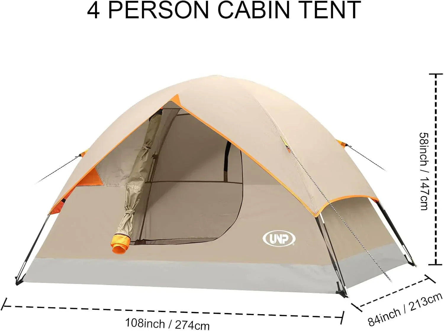 Camping Tent 2/3/4/6 Person Dome Tent Portable Camping Tent Outdoor and Backpacking Beach wourant