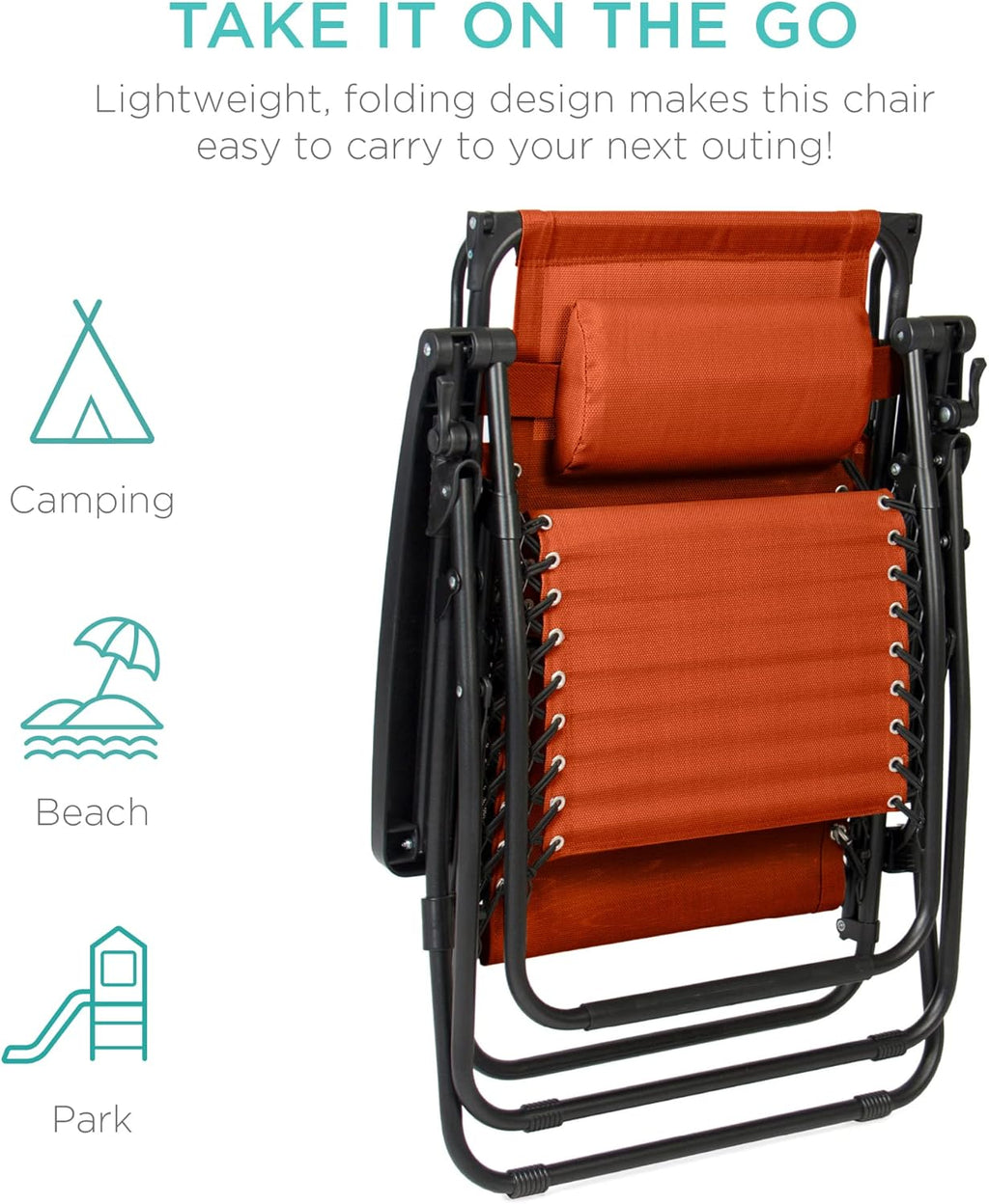 Best Choice Products Folding Zero Gravity Recliner Patio Lounge Chair Adjustable Canopy Shade wourant