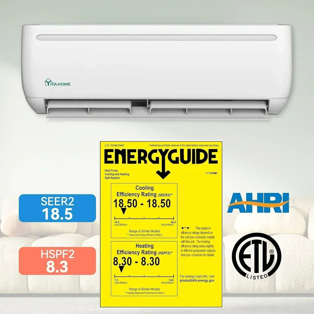 12000 BTU Mini Split Air Conditioner Heat Pump System Wifi Enabled 20 SEER2 115V Inverter Ductless wourant