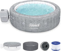 SaluSpa Sicily AirJet 7 Person Inflatable Hot Tub Round Portable Outdoor Spa 180 Soothing AirJets wourant