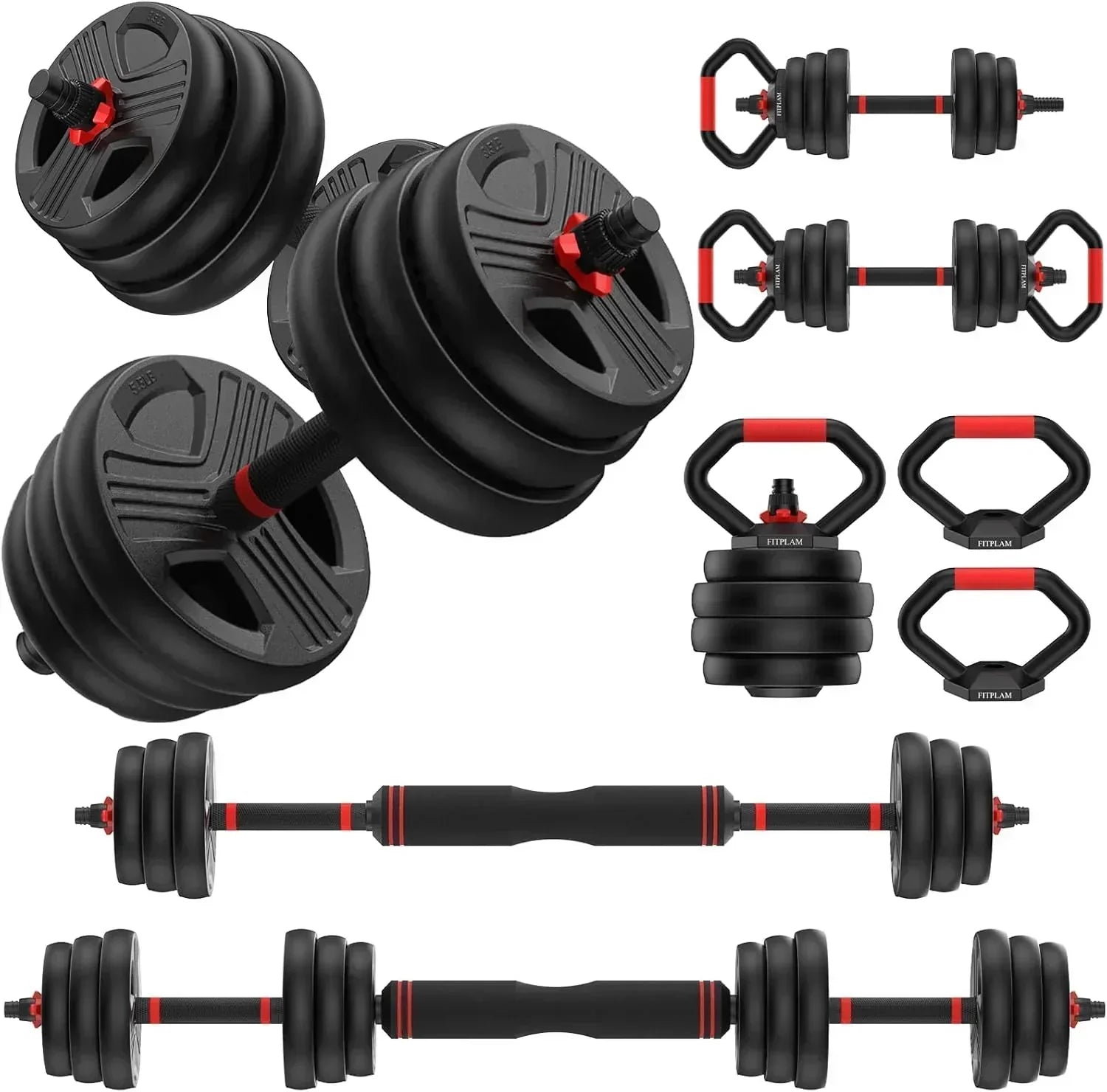 Adjustable dumbbell kit with upgraded nuts Barbell push-up stand push-up stand wourant