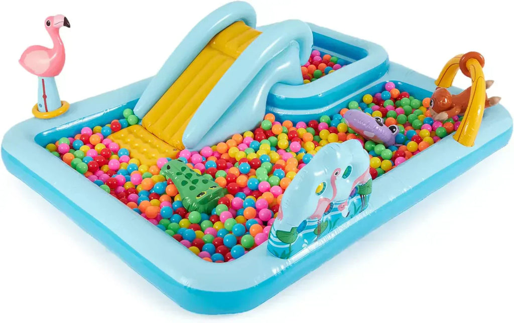 Intex 96" x 78" x 28" Inflatable Jungle Adventure Play Center Spray Kiddie Pool Water Slide wourant