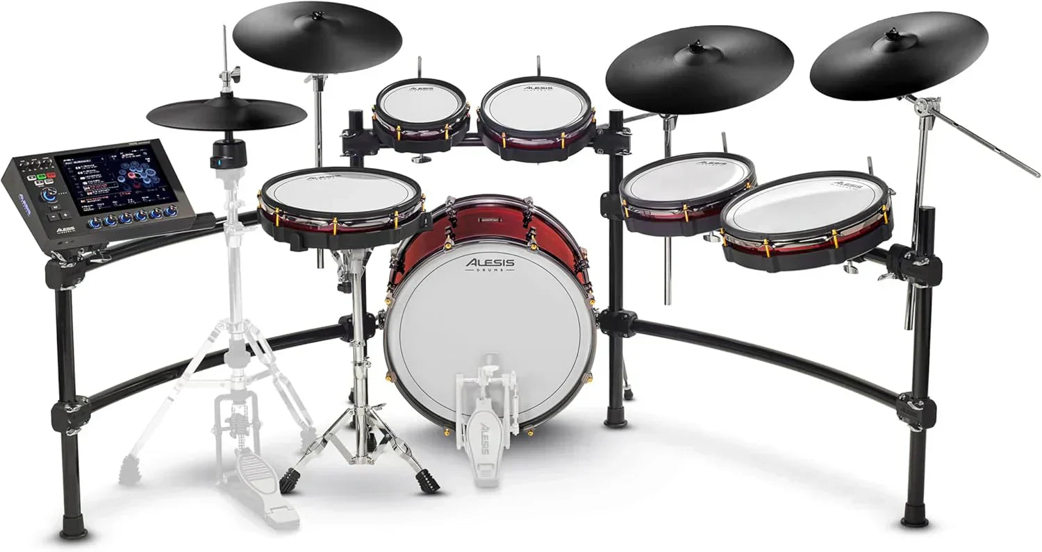 Alison Strata Prime Electronic Drum Set with Touch Screen Dual Area Grid Head wourant