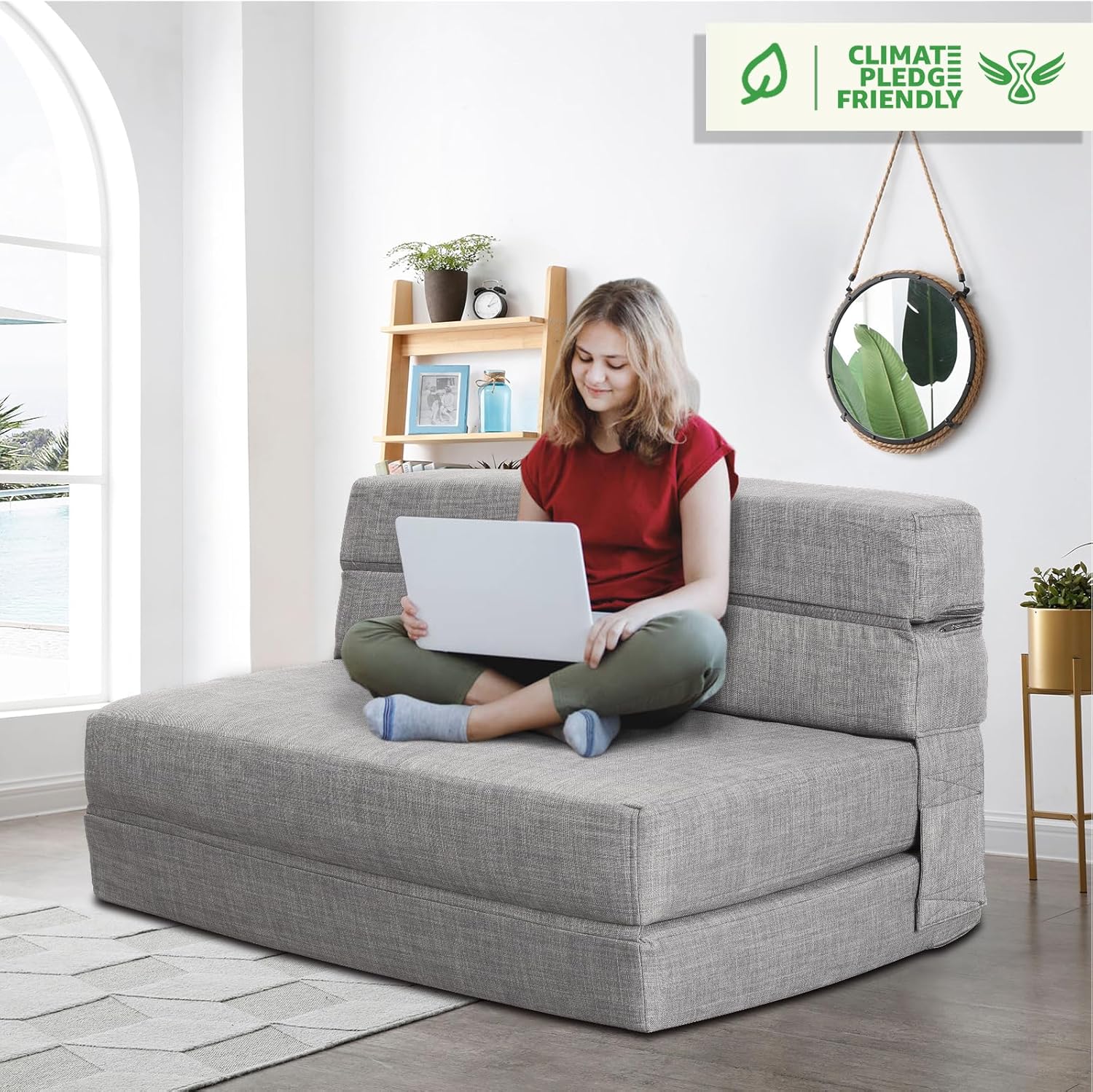 60 inch pull out sofa bed memory foam sofa with 2 pillows futon bed guest bed and pull out sofa wourant