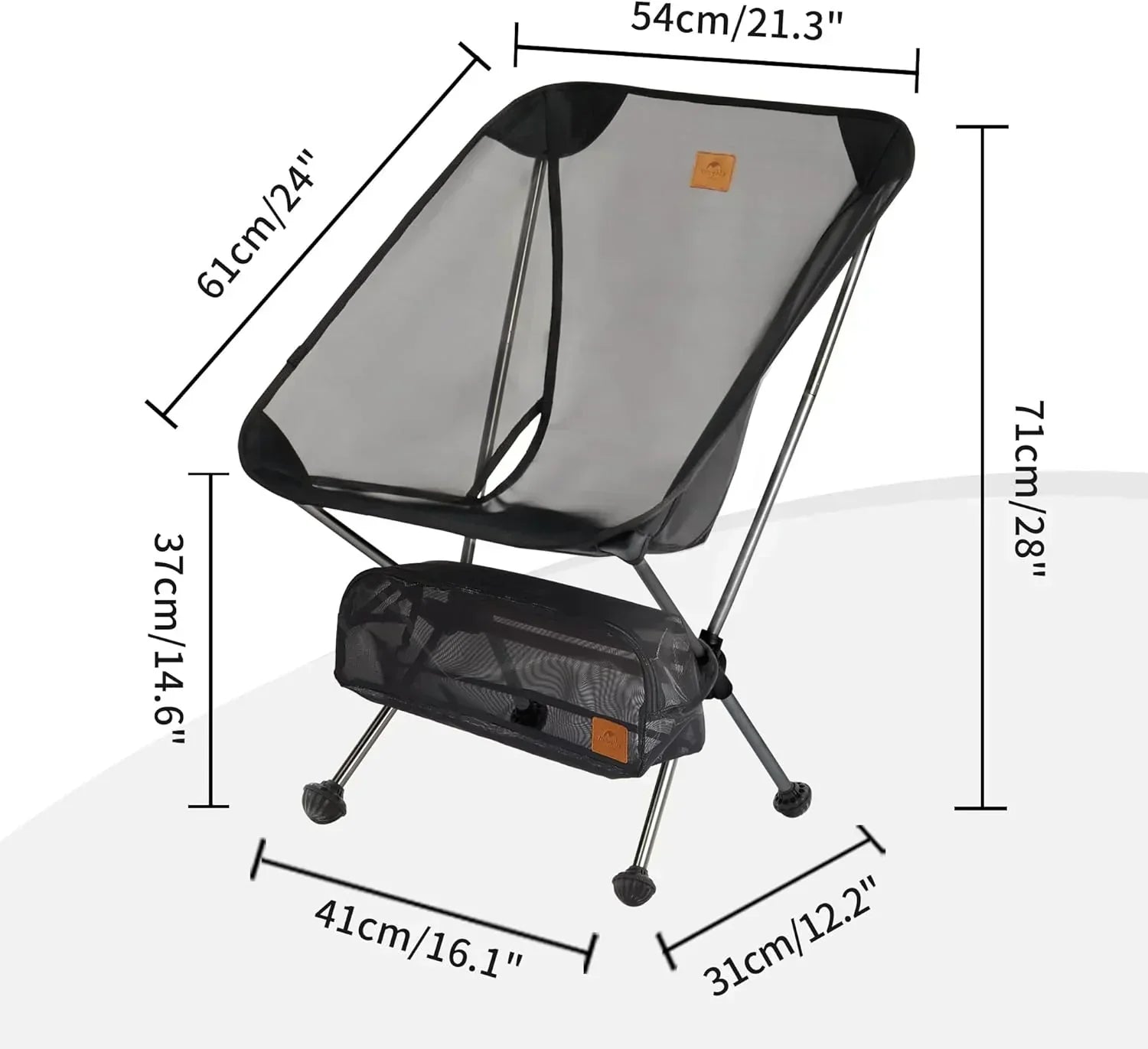 Ultralight Camping Chair 2.12 lbs Portable Backpacking Chair Folding Hiking Chair wourant