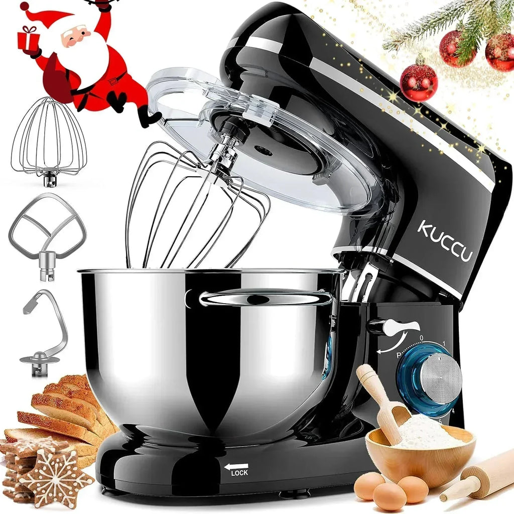 Stand Mixer 6.5 Qt 660W 6-Speed Tilt-Head Food Dough Mixer Kitchen Electric Mixer Stainless Steel wourant