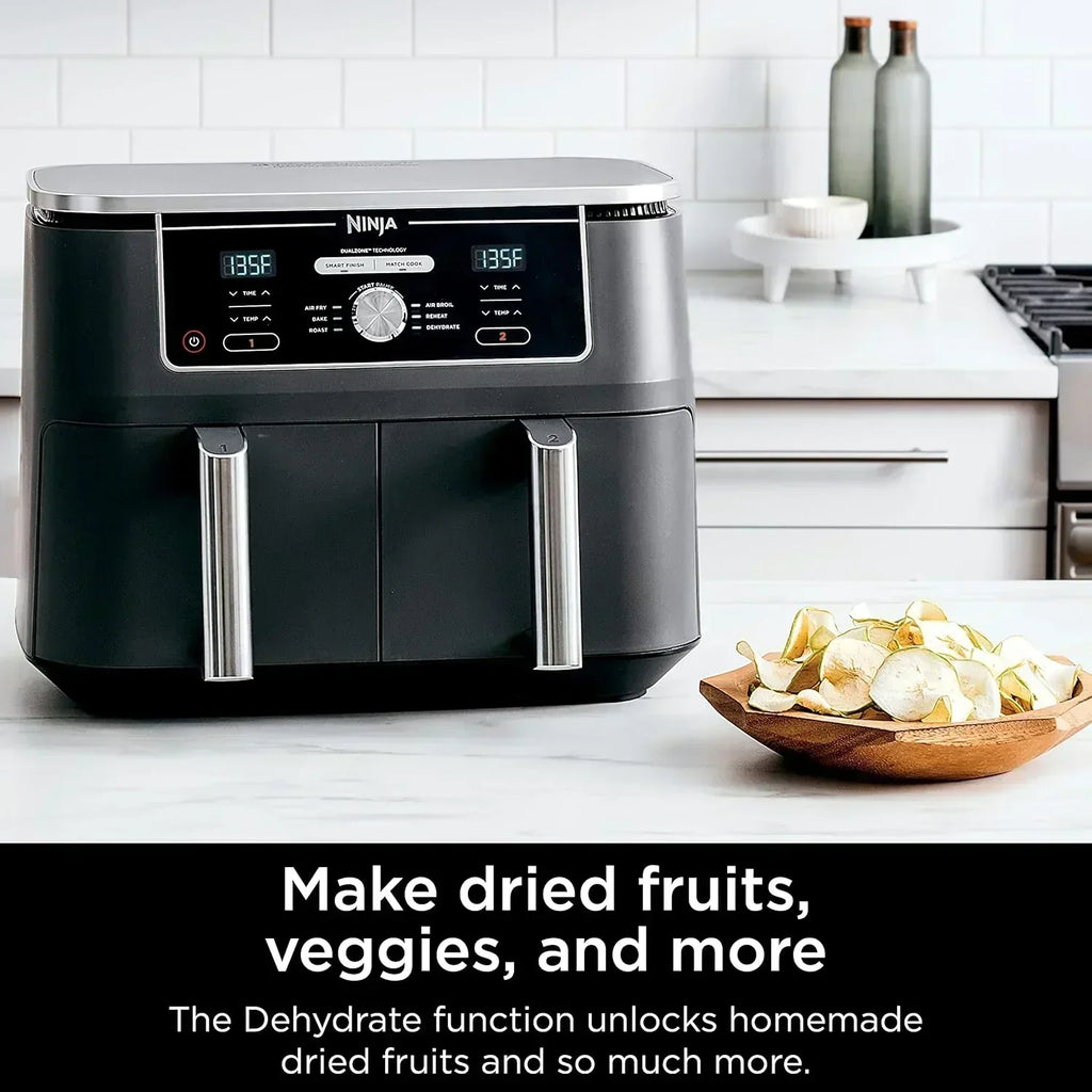 Ninja Foodi 6-in-1 FlexBasket Air Fryer with 7 QT MegaZone Basket Divider for Large Proteins wourant