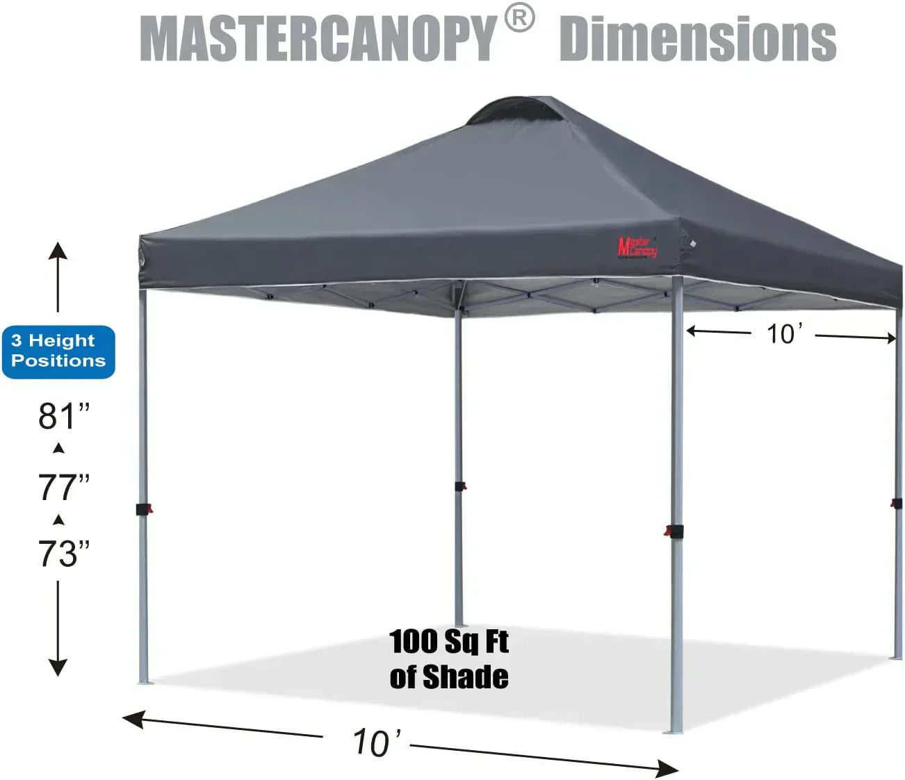 Durable Pop-up Canopy Tent with Roller Bag (10x10 Black) wourant