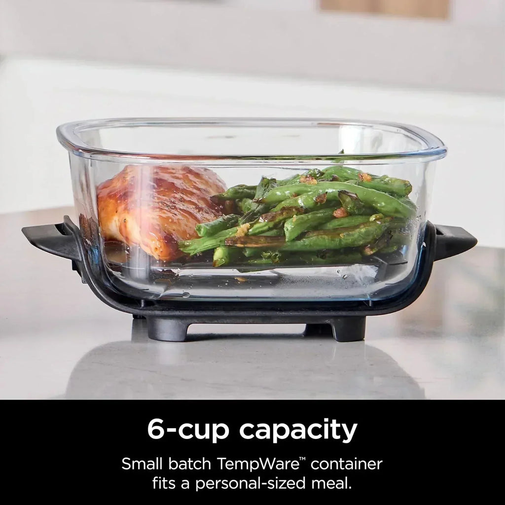 Ninja Crispi 4 in 1 Portable Glass Air Fryer Cooking System 4QT 6 Cup TempWare Glass Containers wourant