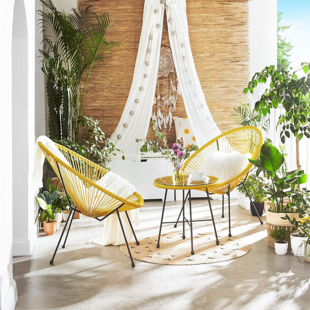 Outdoor Settee 2-Seat Garden Furniture with Backrest PE Rattan wourant