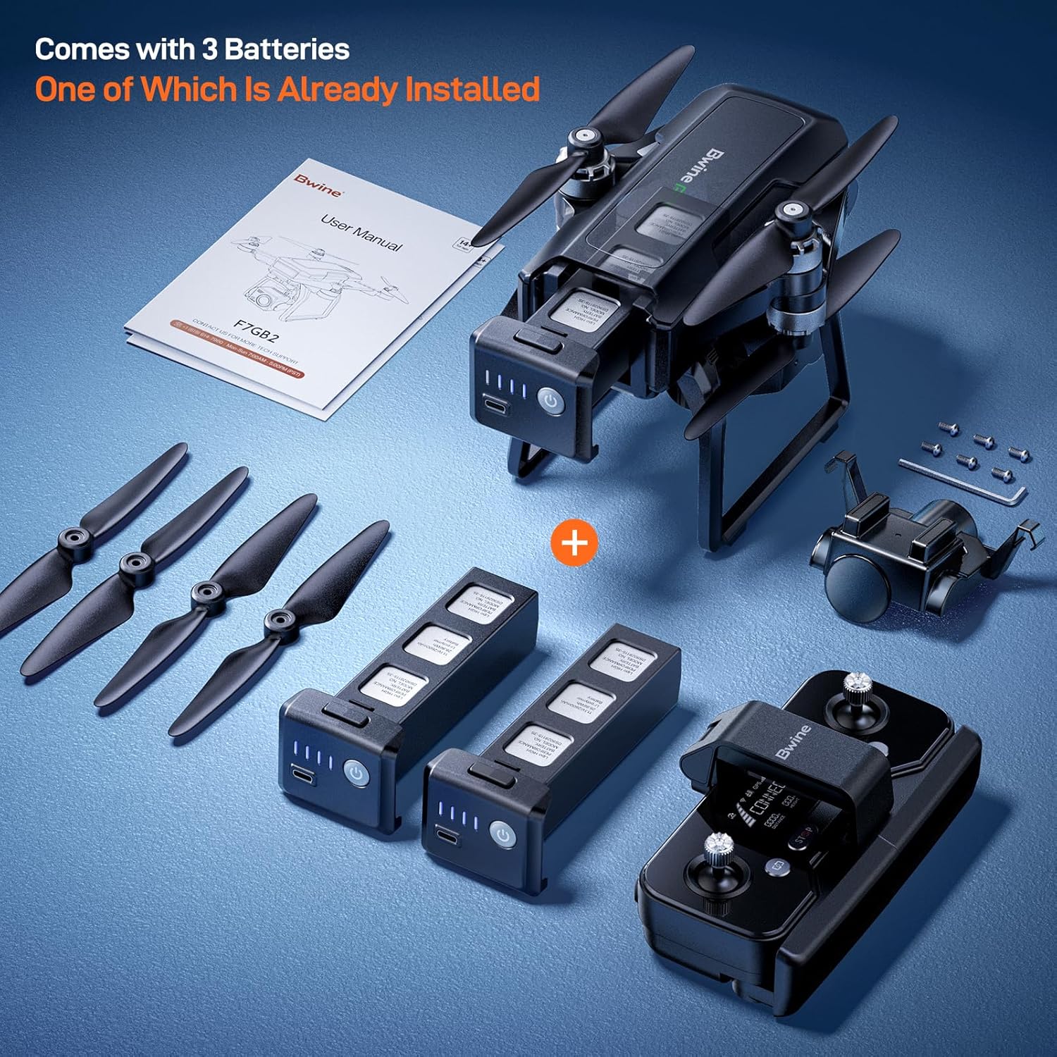 Adult-specific camera drone with 4K UHD aerial photography 3-axis gimbal 10000-foot control wourant