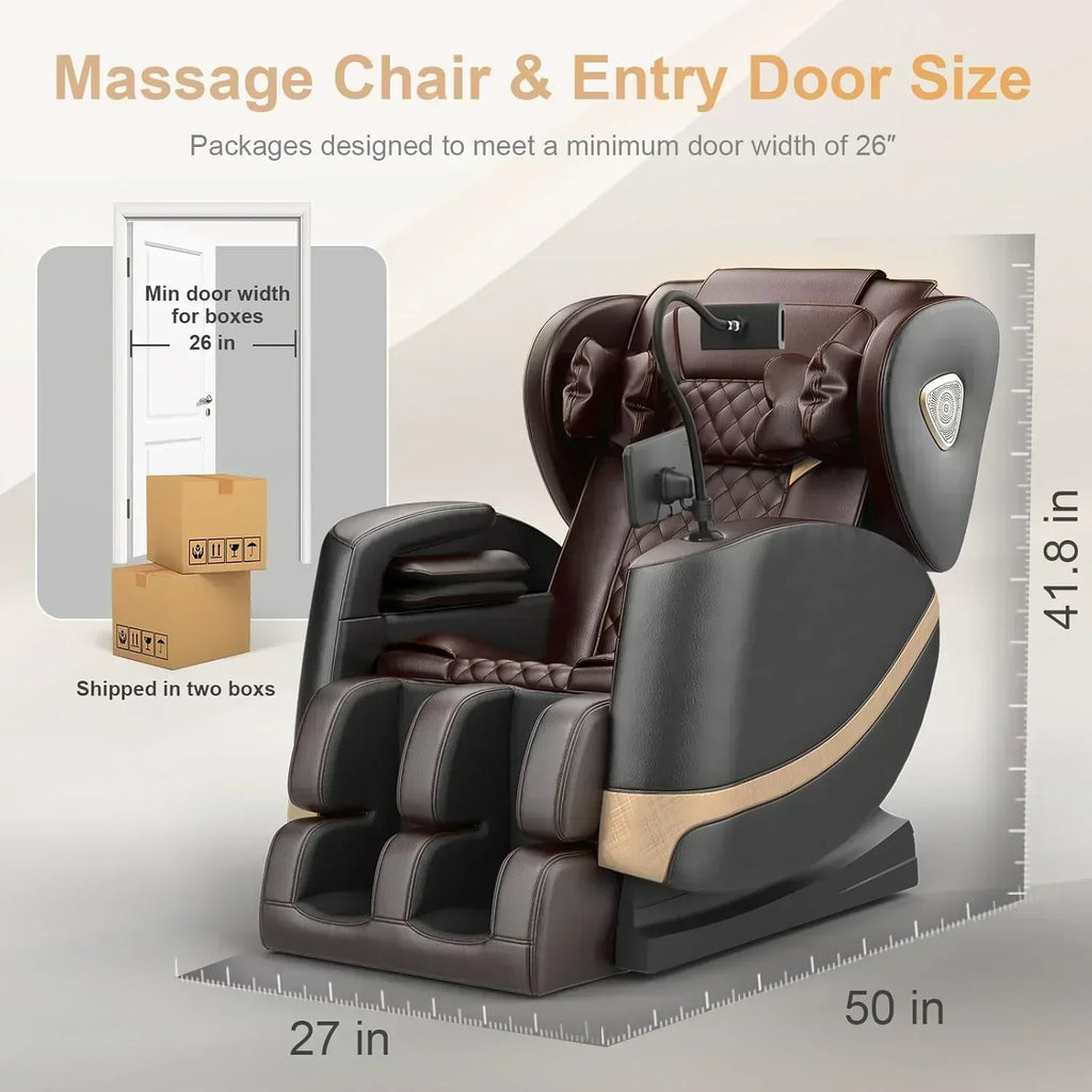 Full Body Massage Chair Zero Gravity Massage Chair with 10 Fixed Rollers Heating Foot Massage wourant
