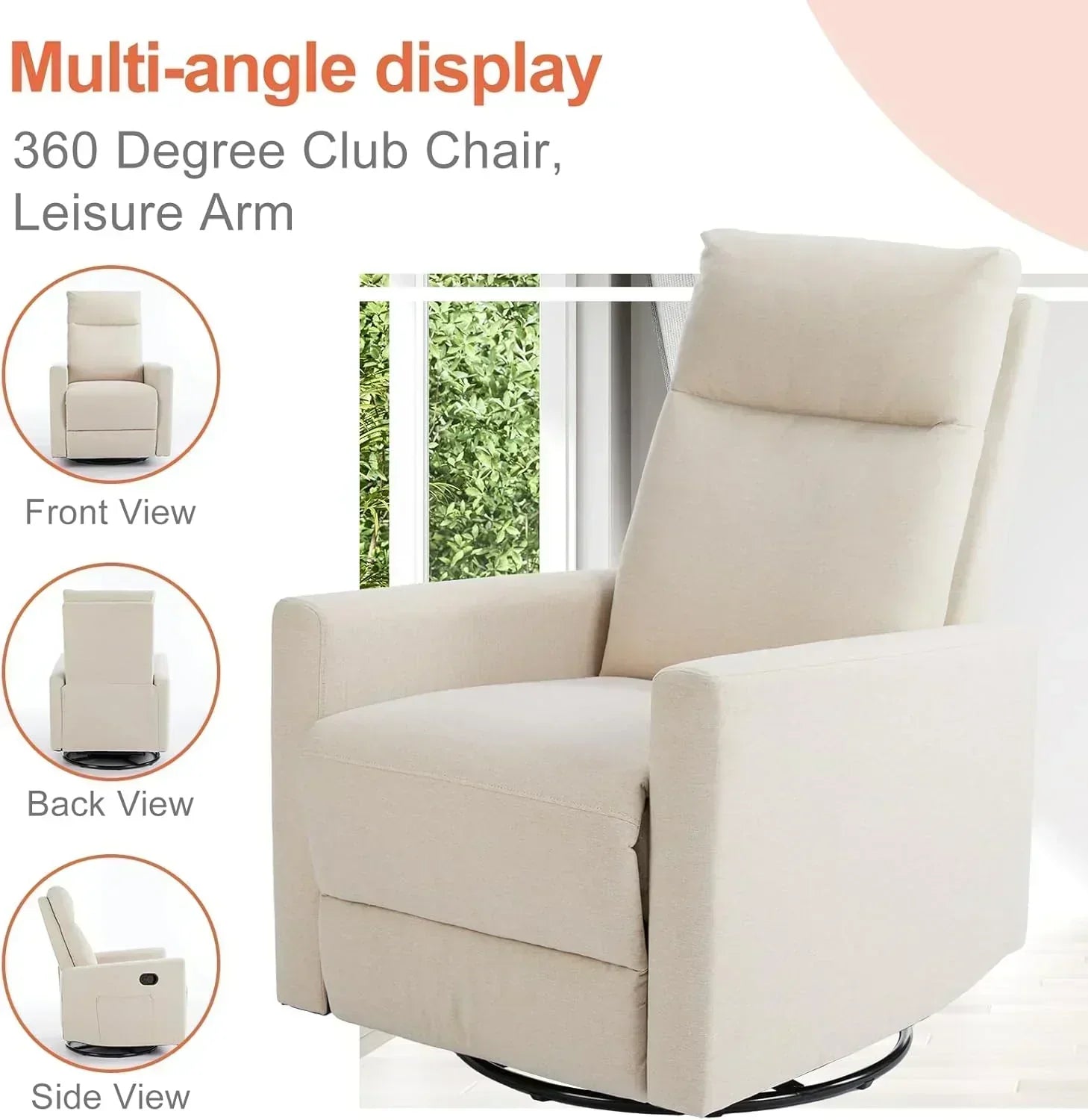 Sweetcrispy Massage Recliner Chair for Adults Adjustable Home Theater Seating wourant