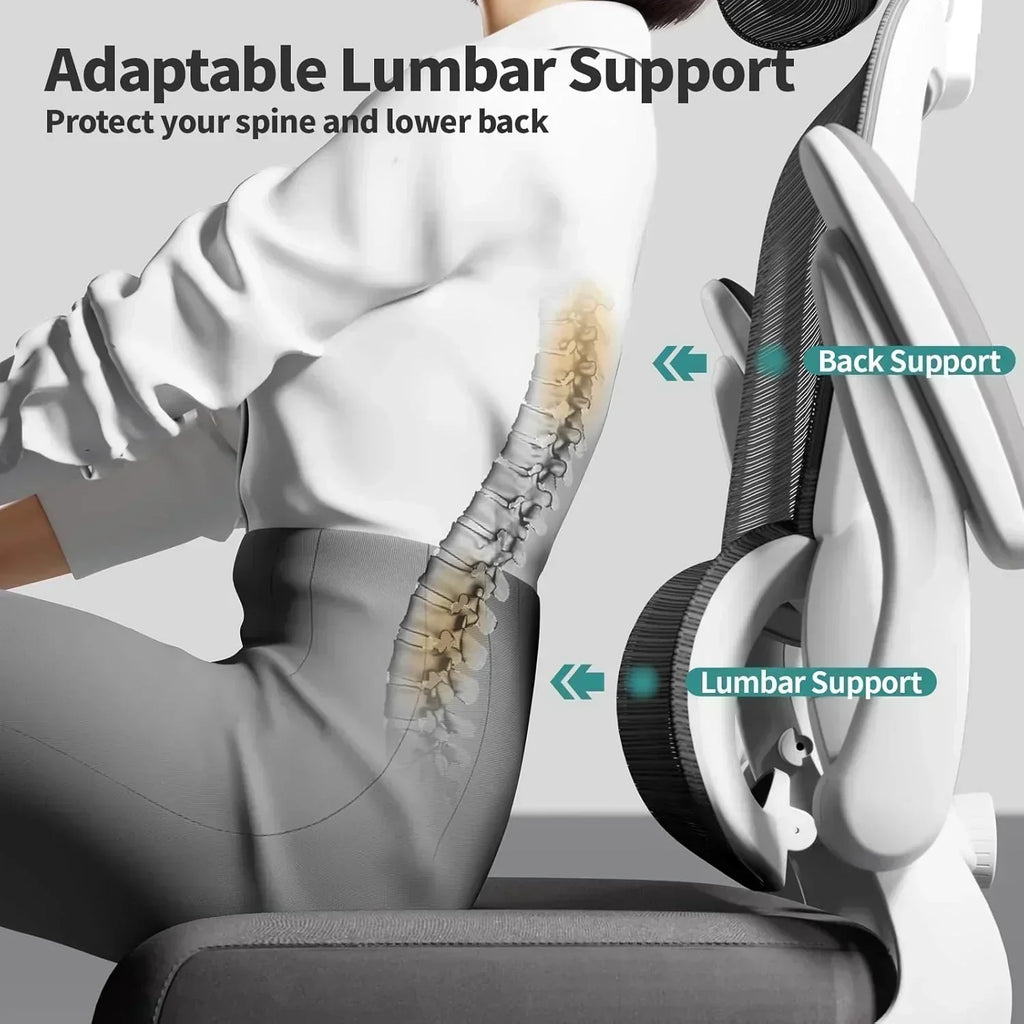 Office Chair Ergonomic Desk Chair 330 lbs Home Mesh Desk Chair Comfortable Gaming Chair wourant