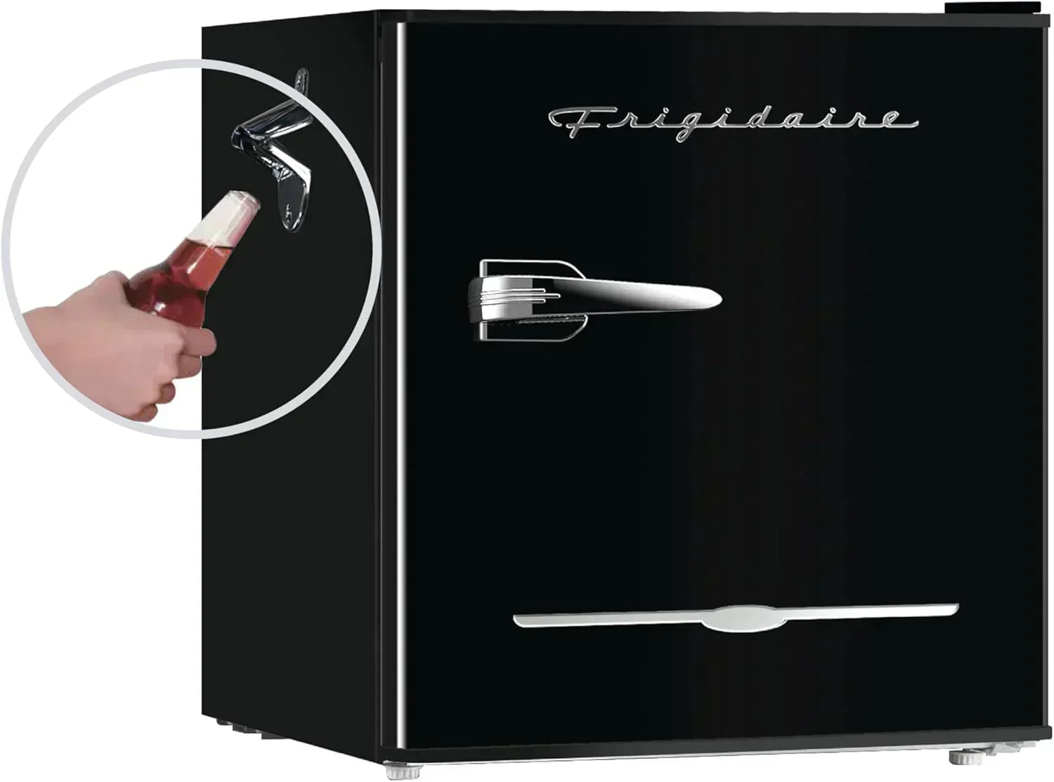 Frigidaire EFR176 Retro Compact Fridge with Chiller Mini Refrigerator Built-in Bottle Opener wourant