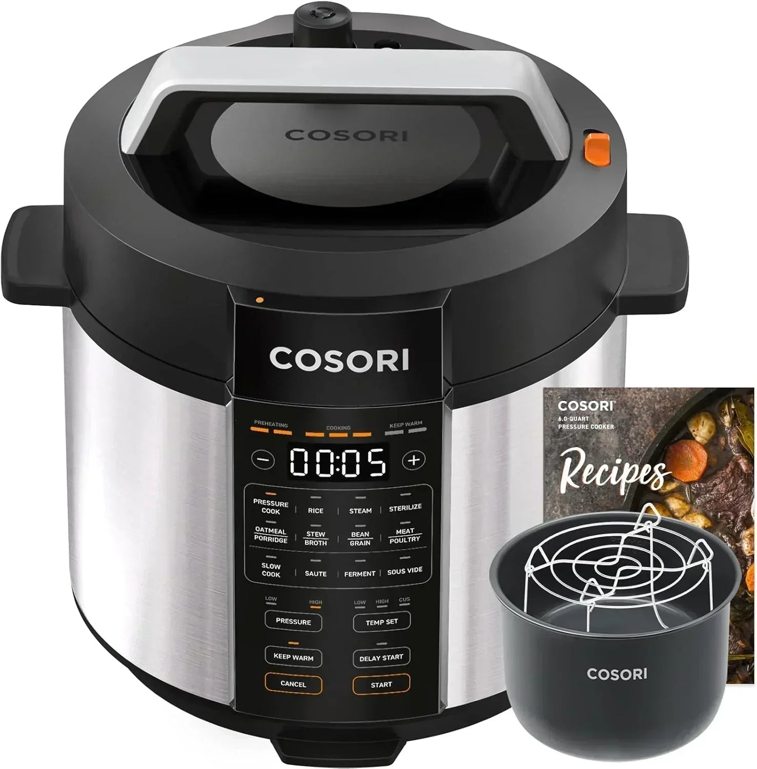 COSORI Pressure Cooker 6 qt 9-in-1 Instant Multi Kitchen Appliances Safer Venting Design wourant