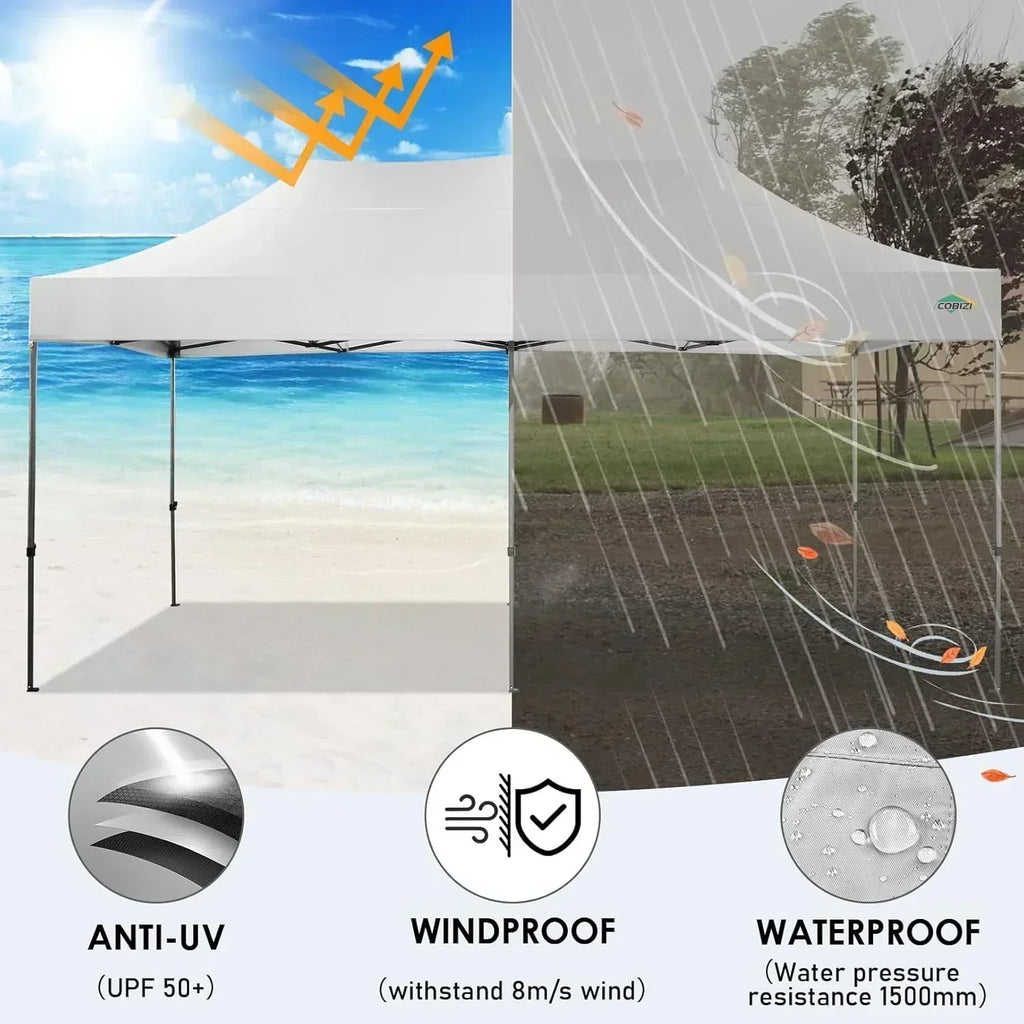 COBIZI 10x20 Heavy Duty Pop up Canopy Tent 6 sidewalls Commercial Canopy Wedding Party Tents wourant