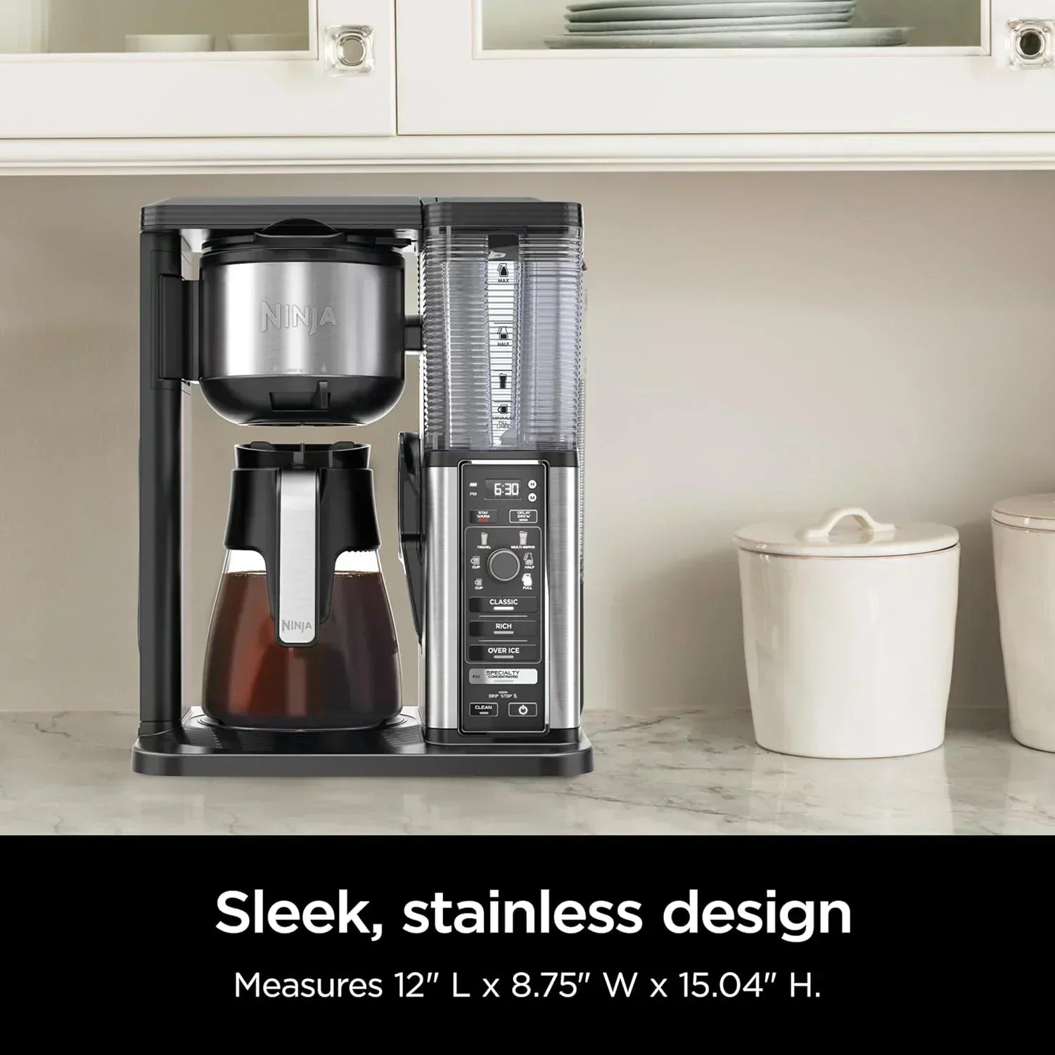 Extra Large Hot and Iced Coffee Maker with Fast Cold Brew 4 Brewing Methods 8 Sizes wourant